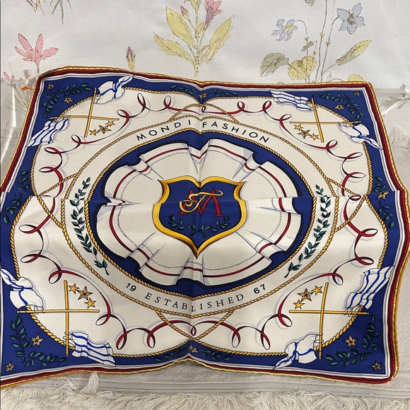 Mondi Accessories - Mondi Blue and White scarf